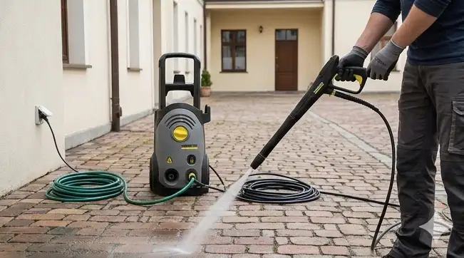 Efekt po praniu Karcherem i odsysaniu wody; czas schnięcia tapicerki wynosi zazwyczaj od 3 do 5 godzin